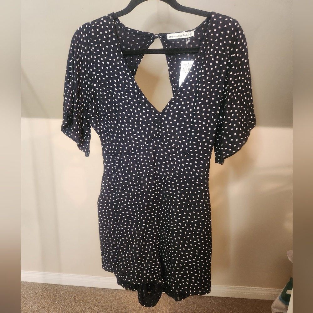 NWT Abercombie & Fitch- Polka Dot Romper